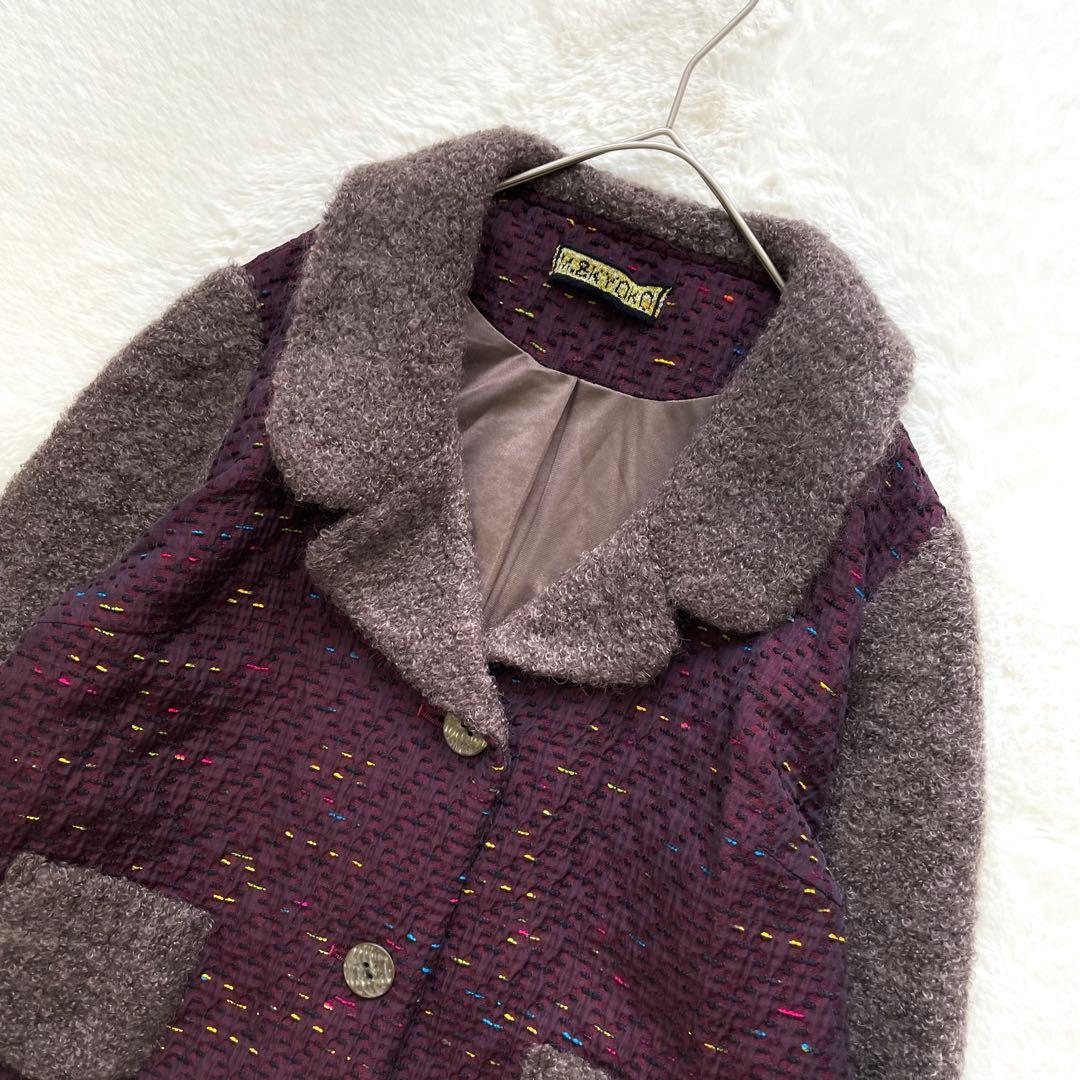 M. &KYOKO モヘアシルク使い 素敵なカーディガンジャケット