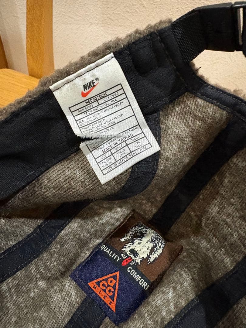 90s NIKE acg キャップ 犬タグ フリースボア ヴィンテージ