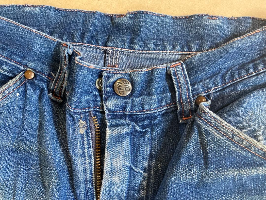 ビンテージ　ビックマック　ペインターパンツ　縦落ち　デニム　レア　古着　USED