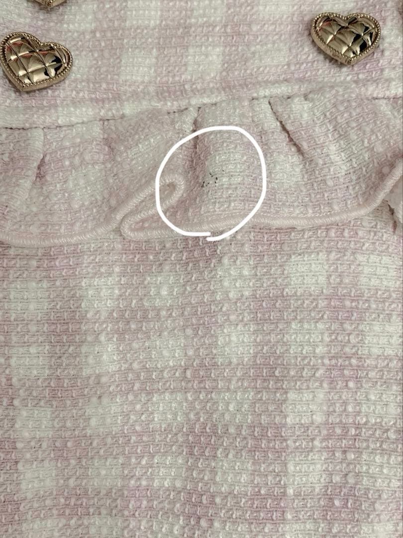 LIZLISA ギンガムツイードサスペンダー付きスカパン