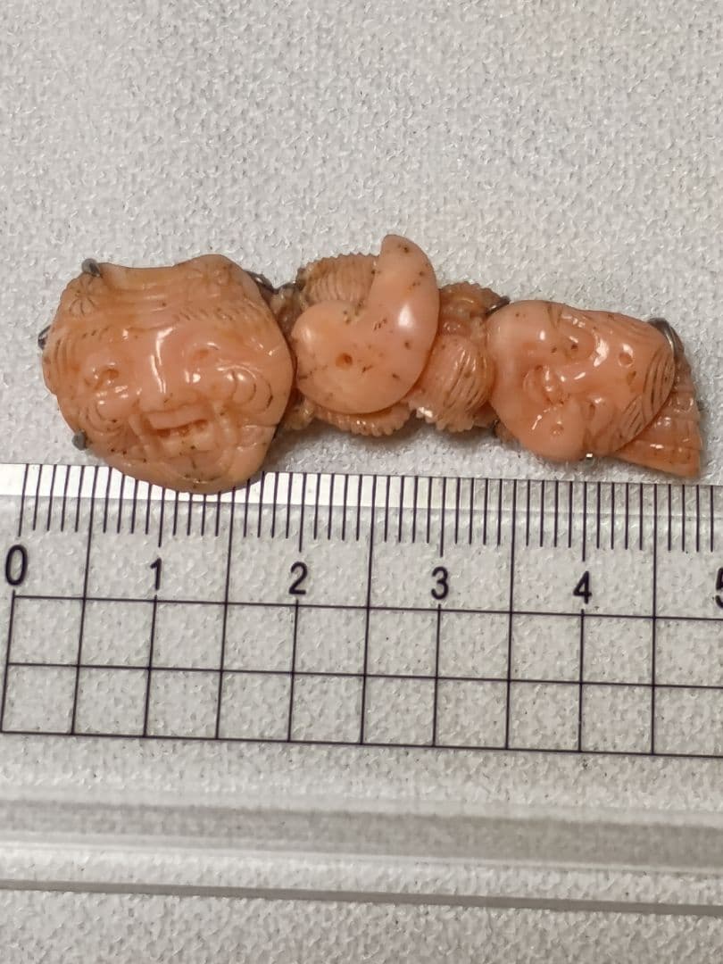 アンティーク翡翠・珊瑚 ブローチ 髪留め3点セット