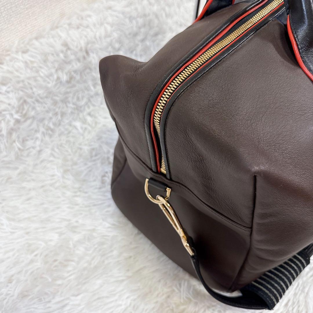【美品】 Paul Smith ボストンバッグ オールレザー 2way ブラウン