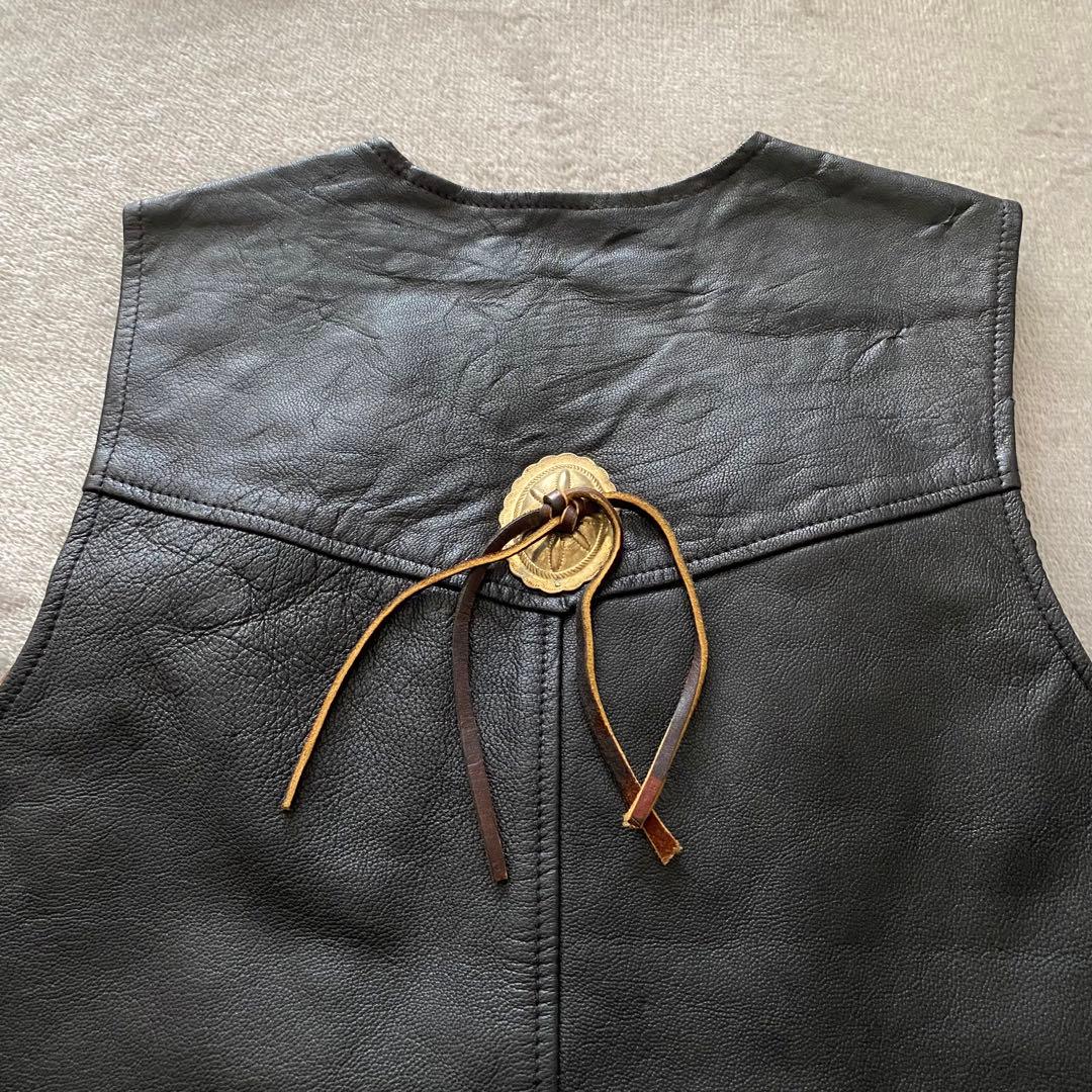 USA製 BRANDED GARMENTS 本革 レザーベスト コンチョ