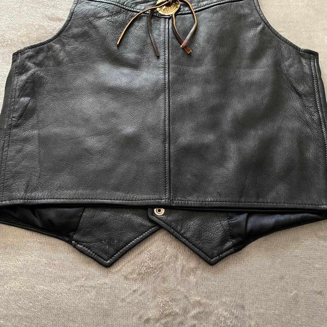USA製 BRANDED GARMENTS 本革 レザーベスト コンチョ