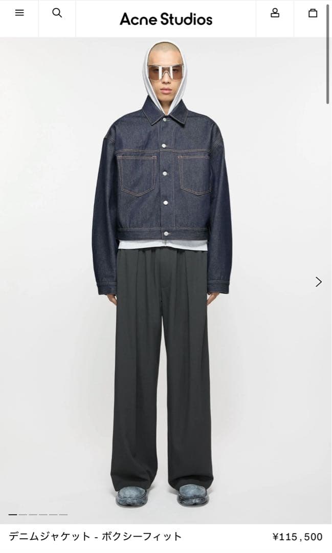 【美品・S】Acne Studios デニムジャケット ボクシーフィット