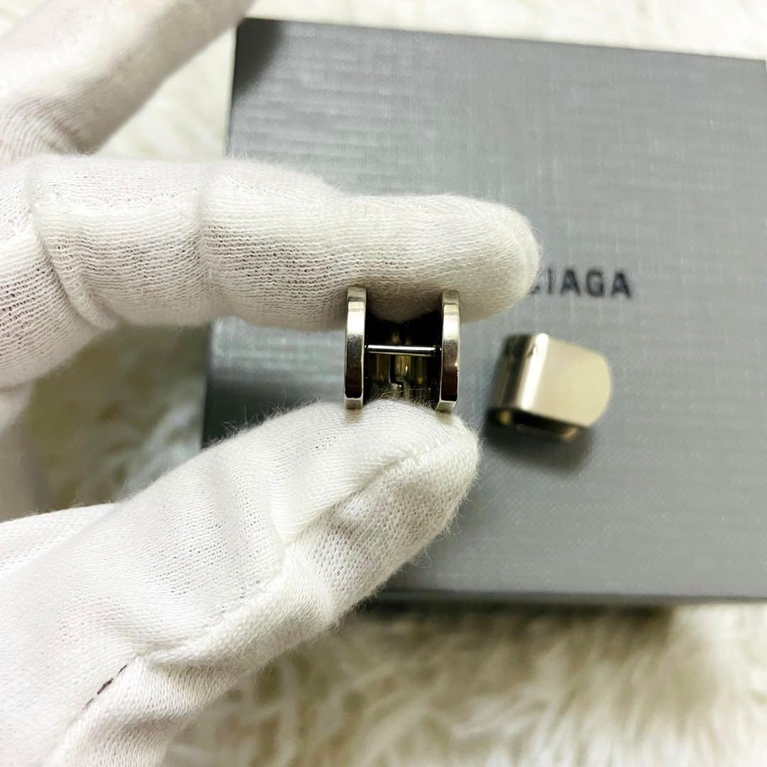 未使用級✨付属完備✨BALENCIAGA ピアス スタッド シルバー
