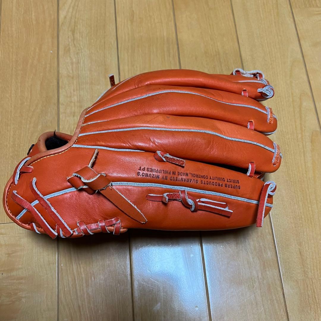 ミズノ Winpulse NEO 軟式用 グローブ 外野手用 オレンジ