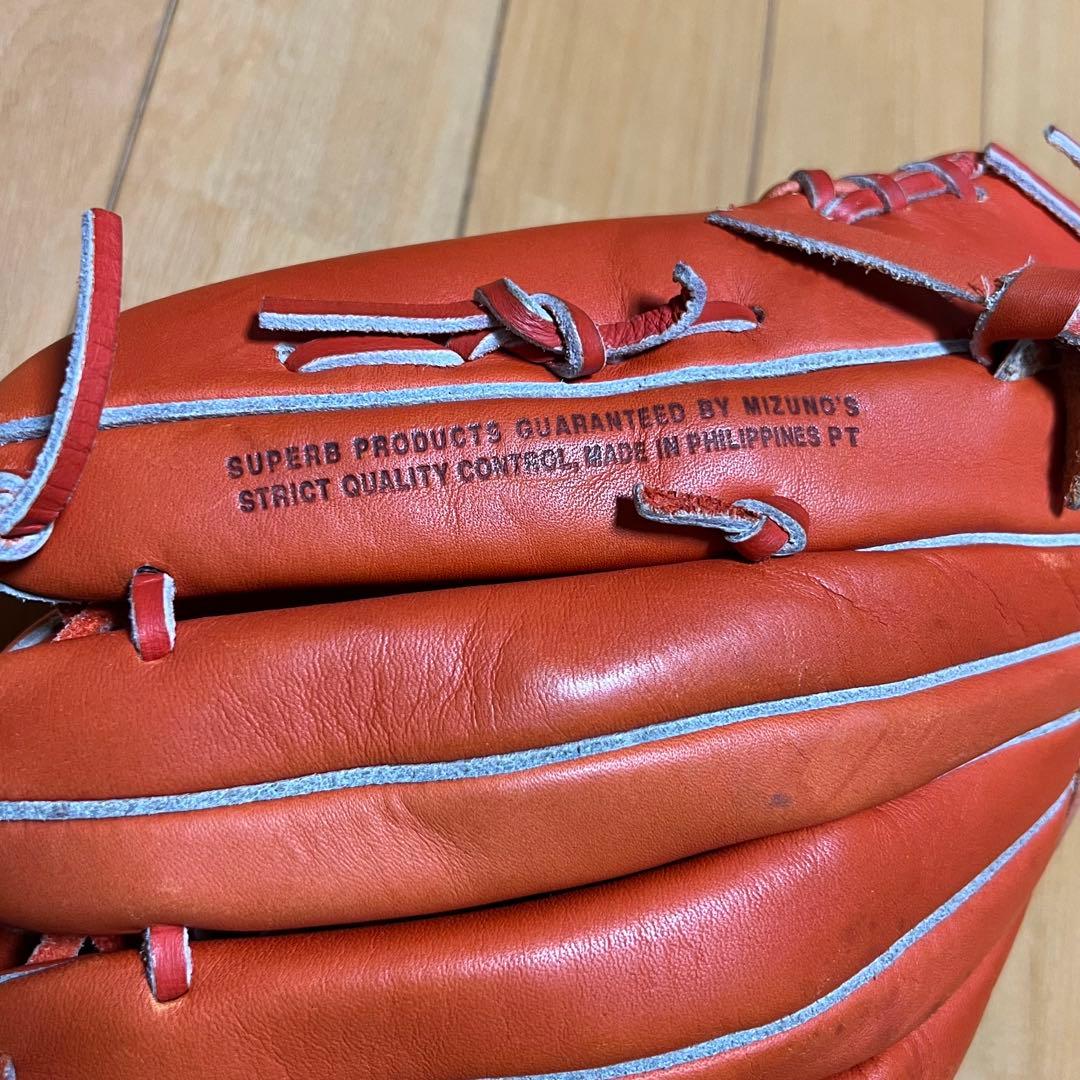 ミズノ Winpulse NEO 軟式用 グローブ 外野手用 オレンジ
