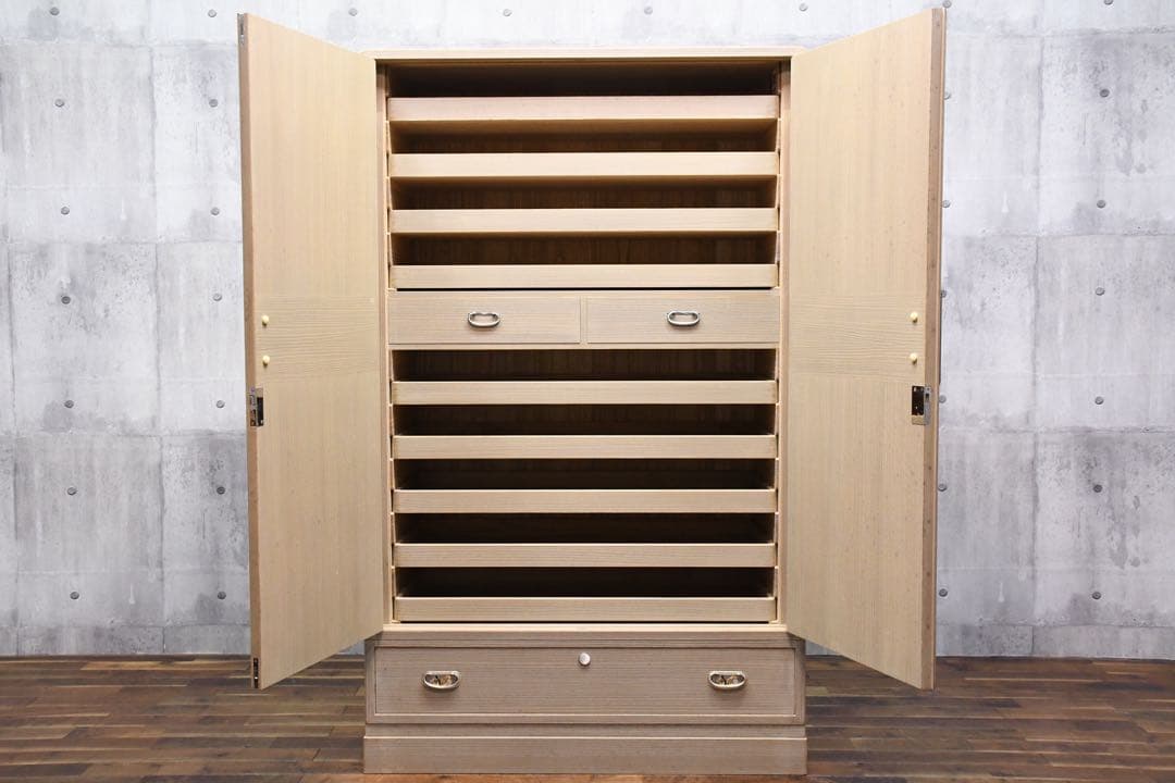 EAC73 最高級 加茂桐箪笥 伝統工芸士 頓所芳男 着物箪笥 和箪笥