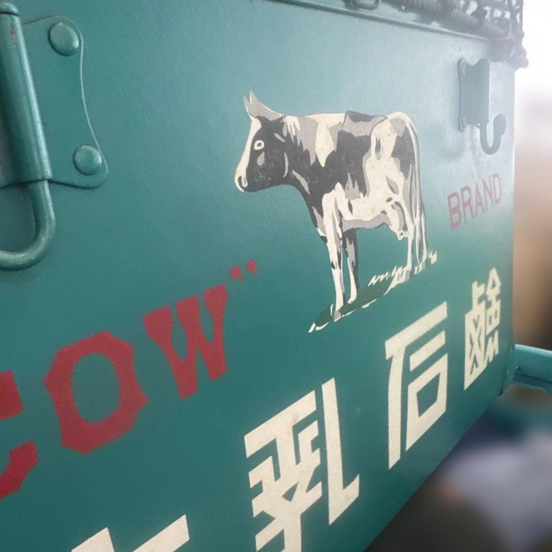 リ*ク様 牛乳石鹸 ボテ箱 COW BRAND 網付き 収納箱 昭和レトロ　アン