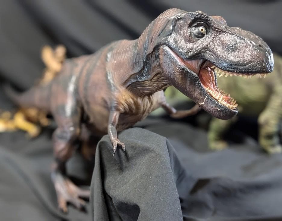 特大ティラノサウルスレックス他ジュラシックパーク（ツクダホビー）ソフビ４体セット