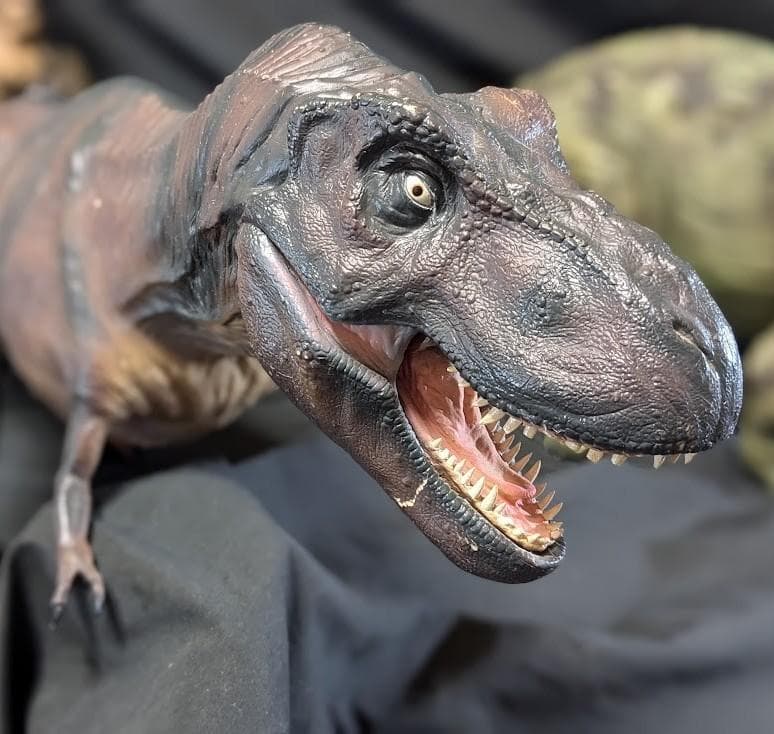 特大ティラノサウルスレックス他ジュラシックパーク（ツクダホビー）ソフビ４体セット