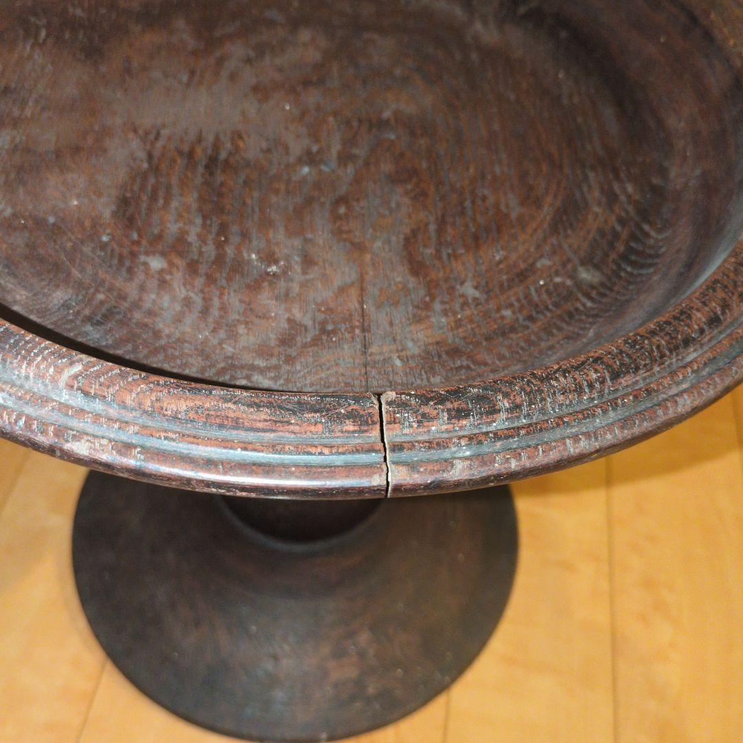 アンティーク木製コンポート皿 ウッドコンポート