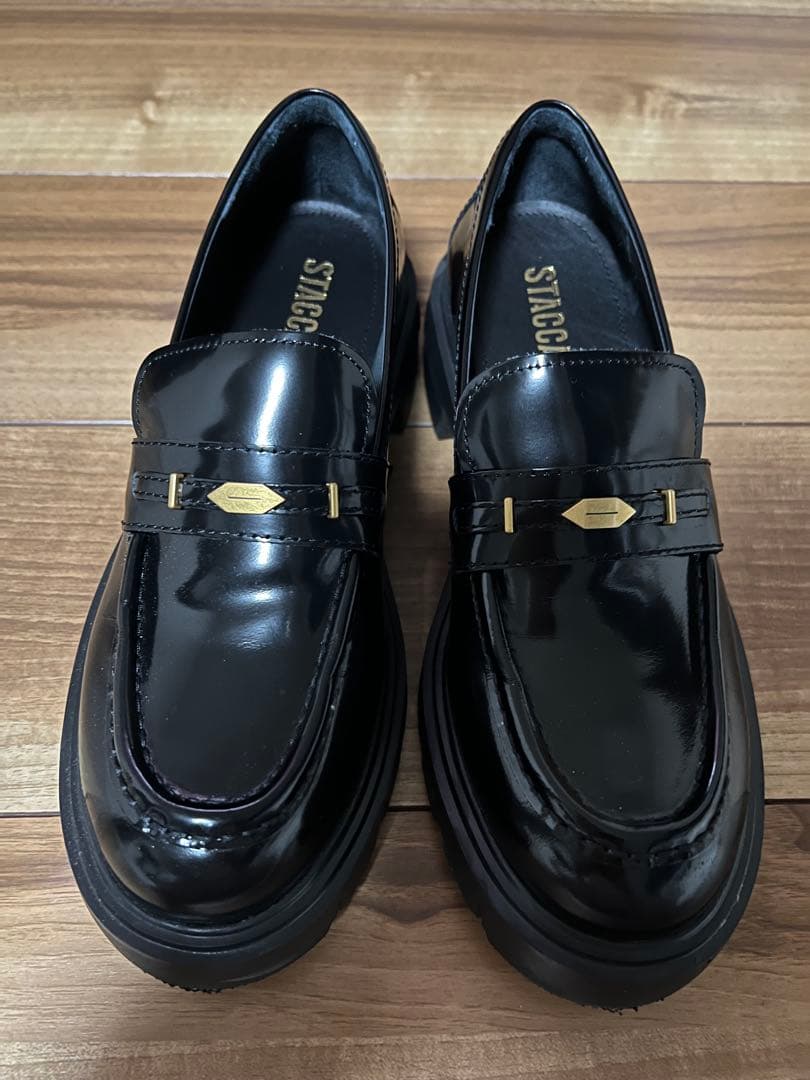 スタッカート　ダイスタンクソールローファー　ブラック 24.5センチ