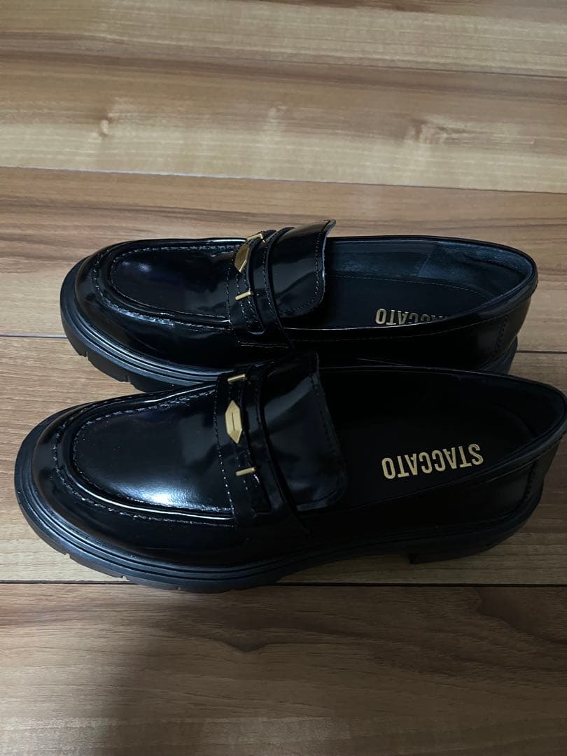 スタッカート　ダイスタンクソールローファー　ブラック 24.5センチ