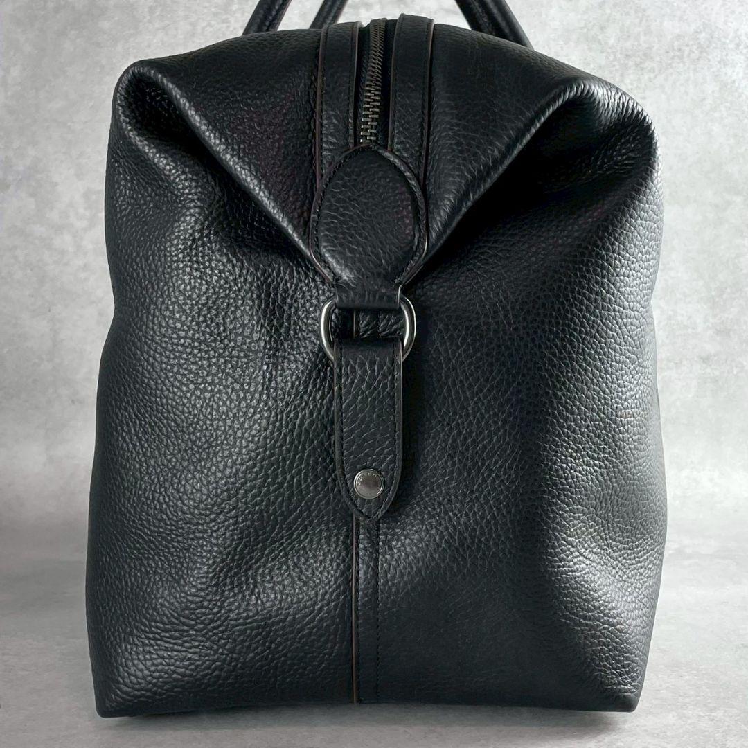 未使用 コーチ トレッカー 2way ボストンバッグ シボ革 大容量 旅行 黒