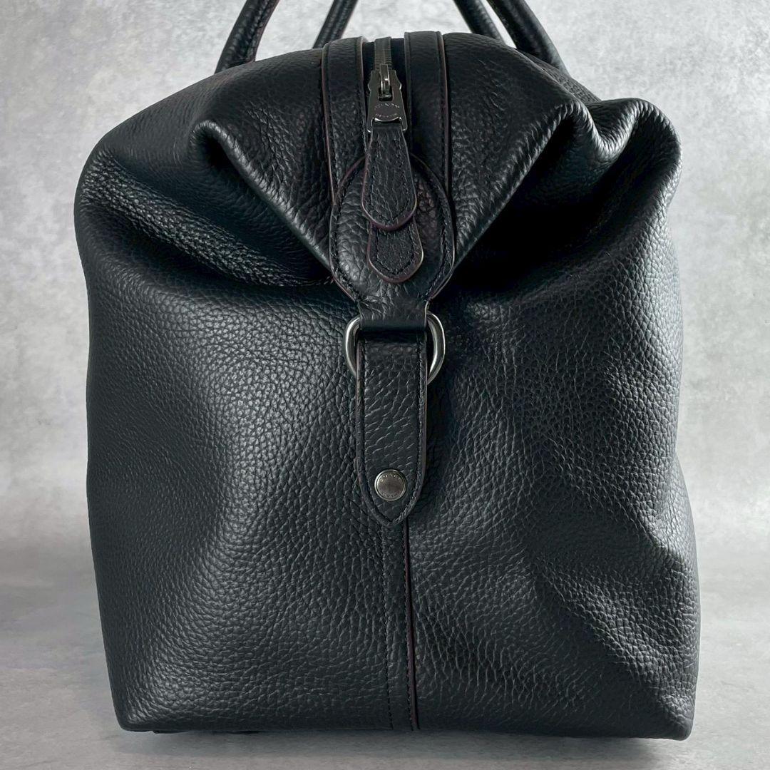 未使用 コーチ トレッカー 2way ボストンバッグ シボ革 大容量 旅行 黒