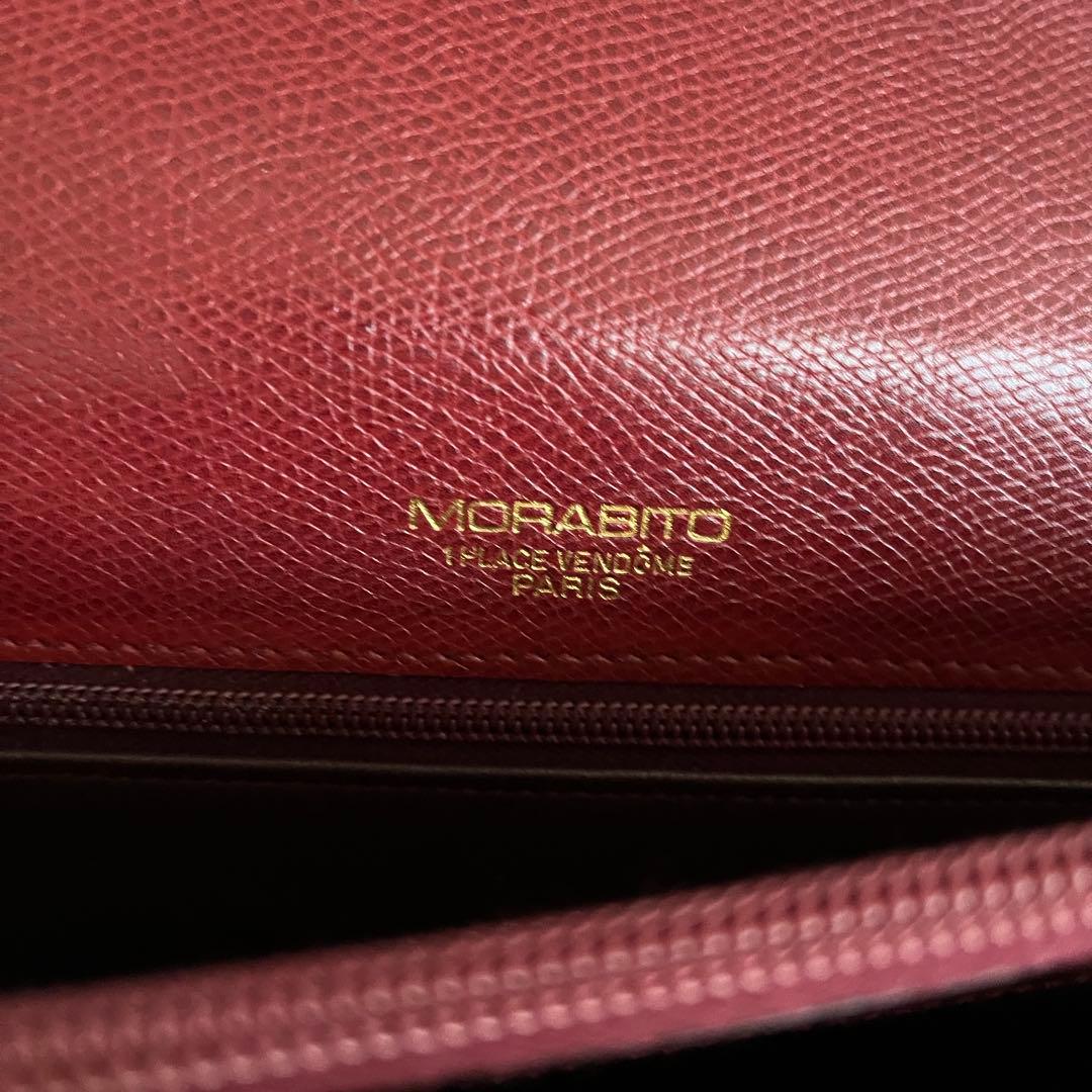 希少 美品級✨モラビト MORABITOビジネスバッグ 鍵付きバーガンディレザー