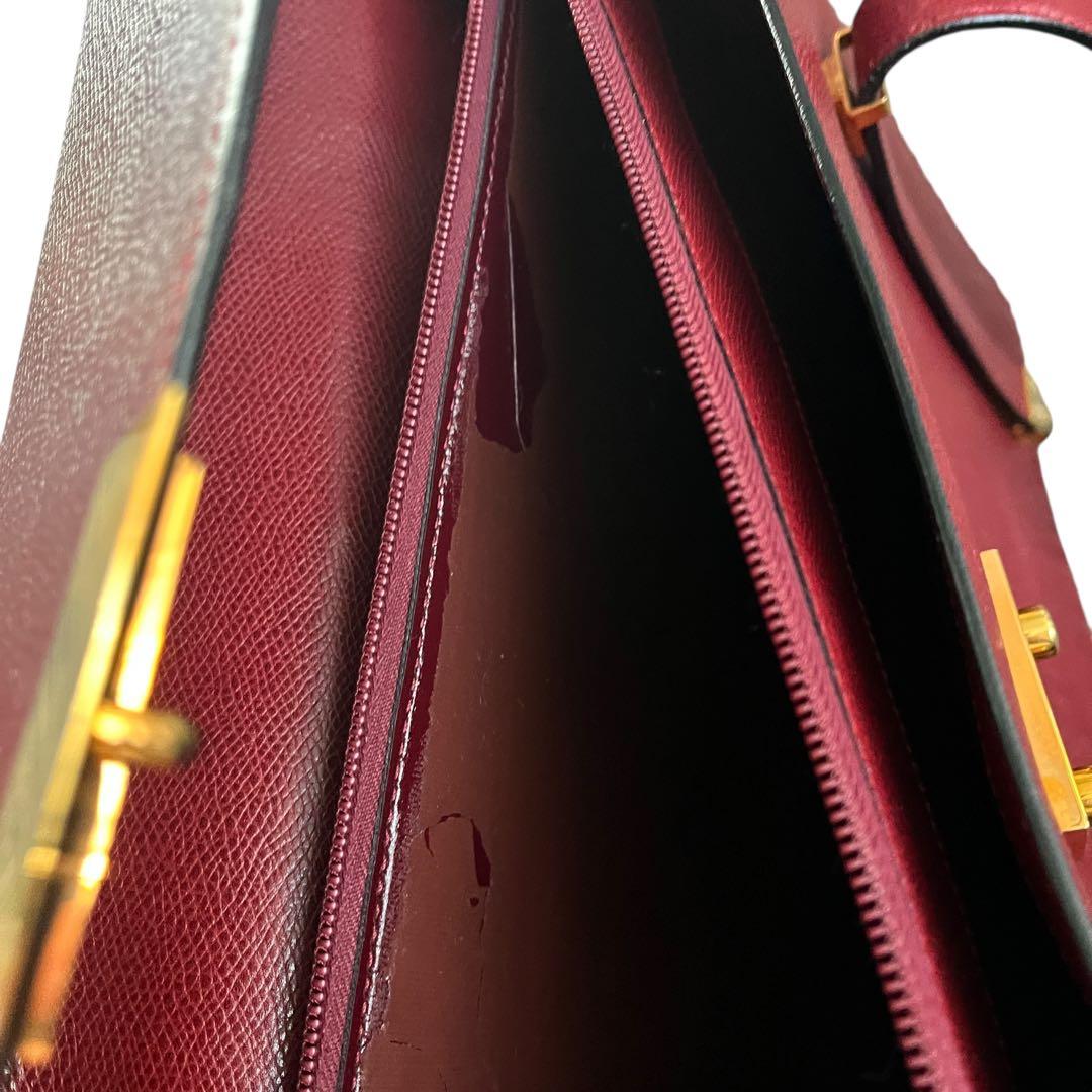 希少 美品級✨モラビト MORABITOビジネスバッグ 鍵付きバーガンディレザー