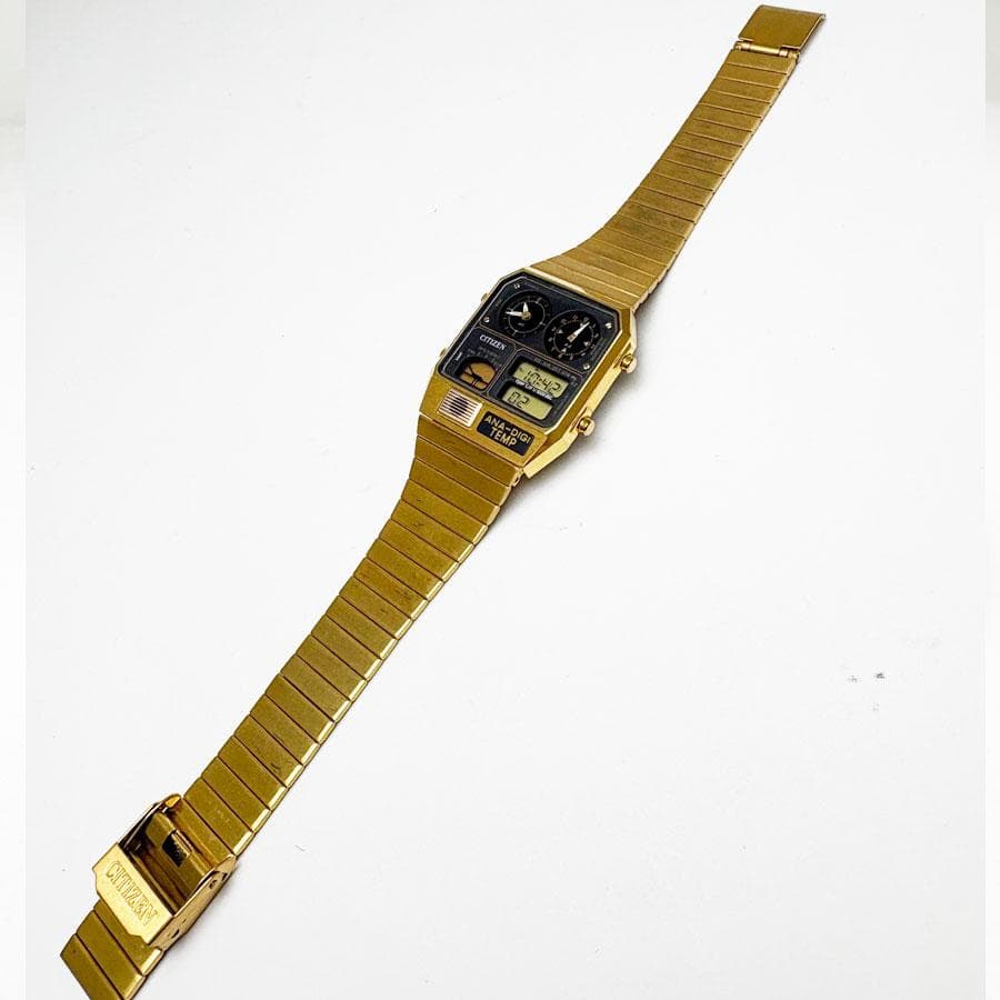 CITIZEN ANA-DIGI TEMP ゴールド ブラック 腕時計 シチズン