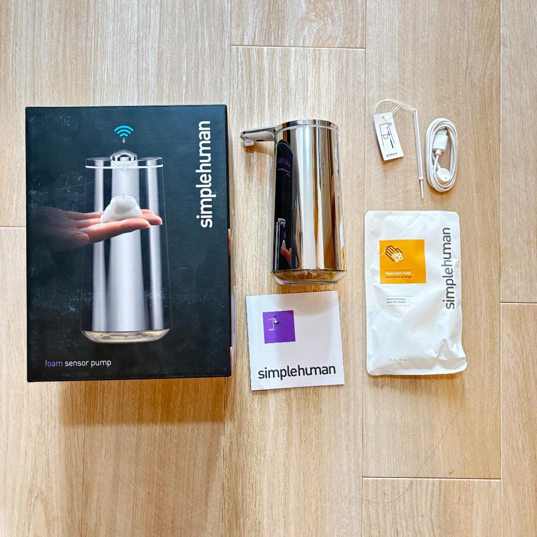 美品｜泡タイプ　シンプルヒューマン タッチフリーフォームディスペンサー ツヤ有