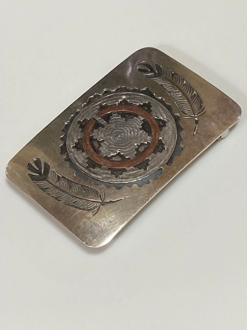 フェザー　STERLING バックル　vintage