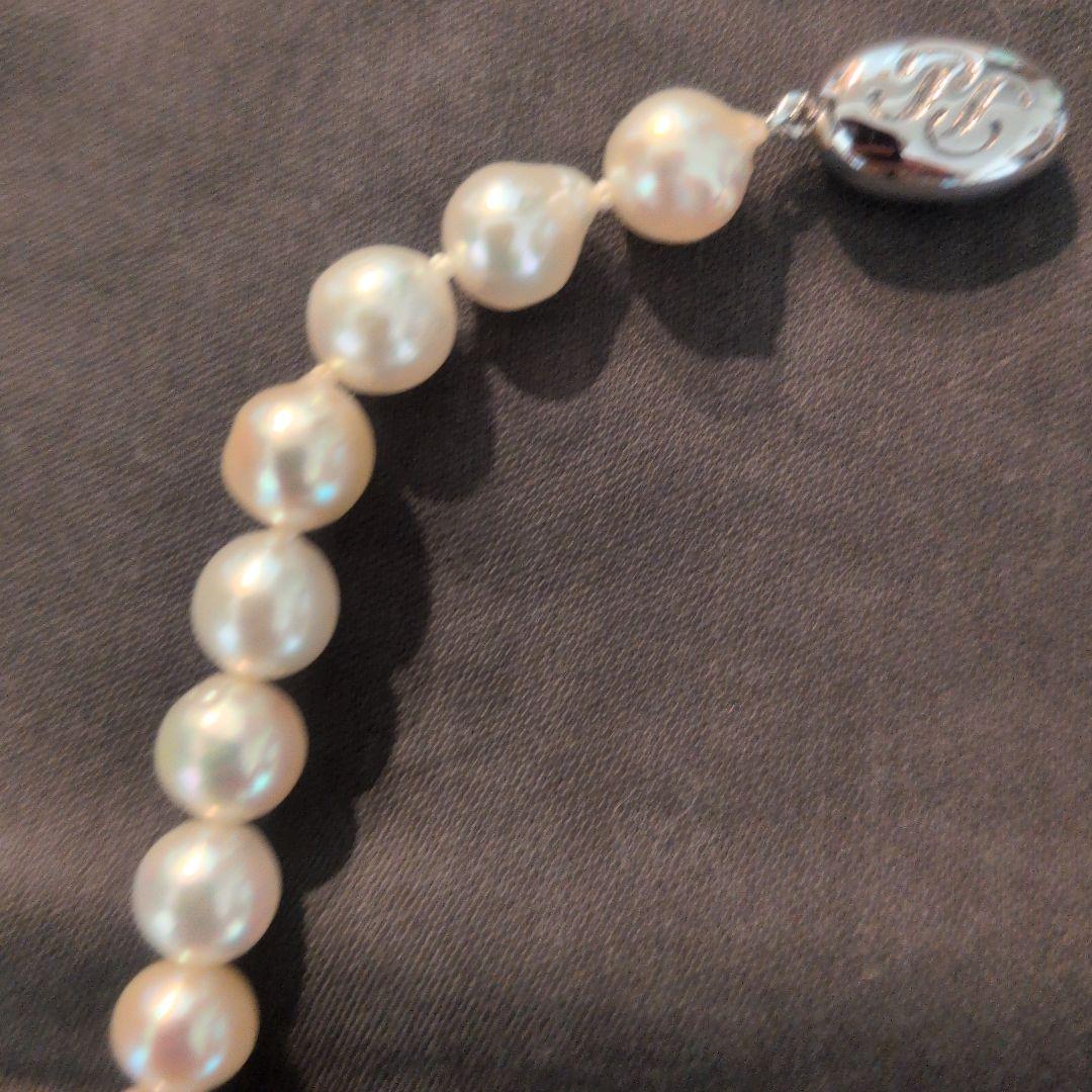 ペルラジオーネ　バロック真珠の一連ネックレス42センチ