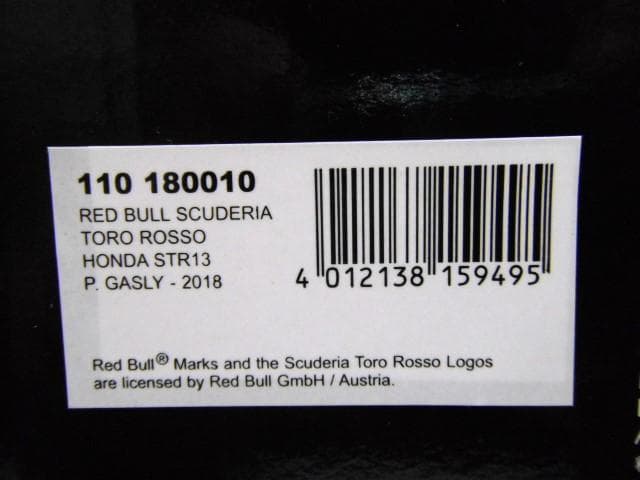 ミニカー MINICHAMPS HONDA STR13 TORO ROSSO 1/18