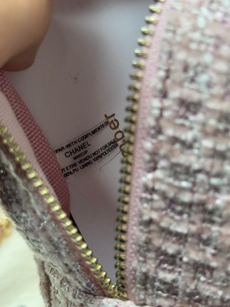 VIP★顧客限定 ピンク ツイード バックパック型ショルダーバッグopk