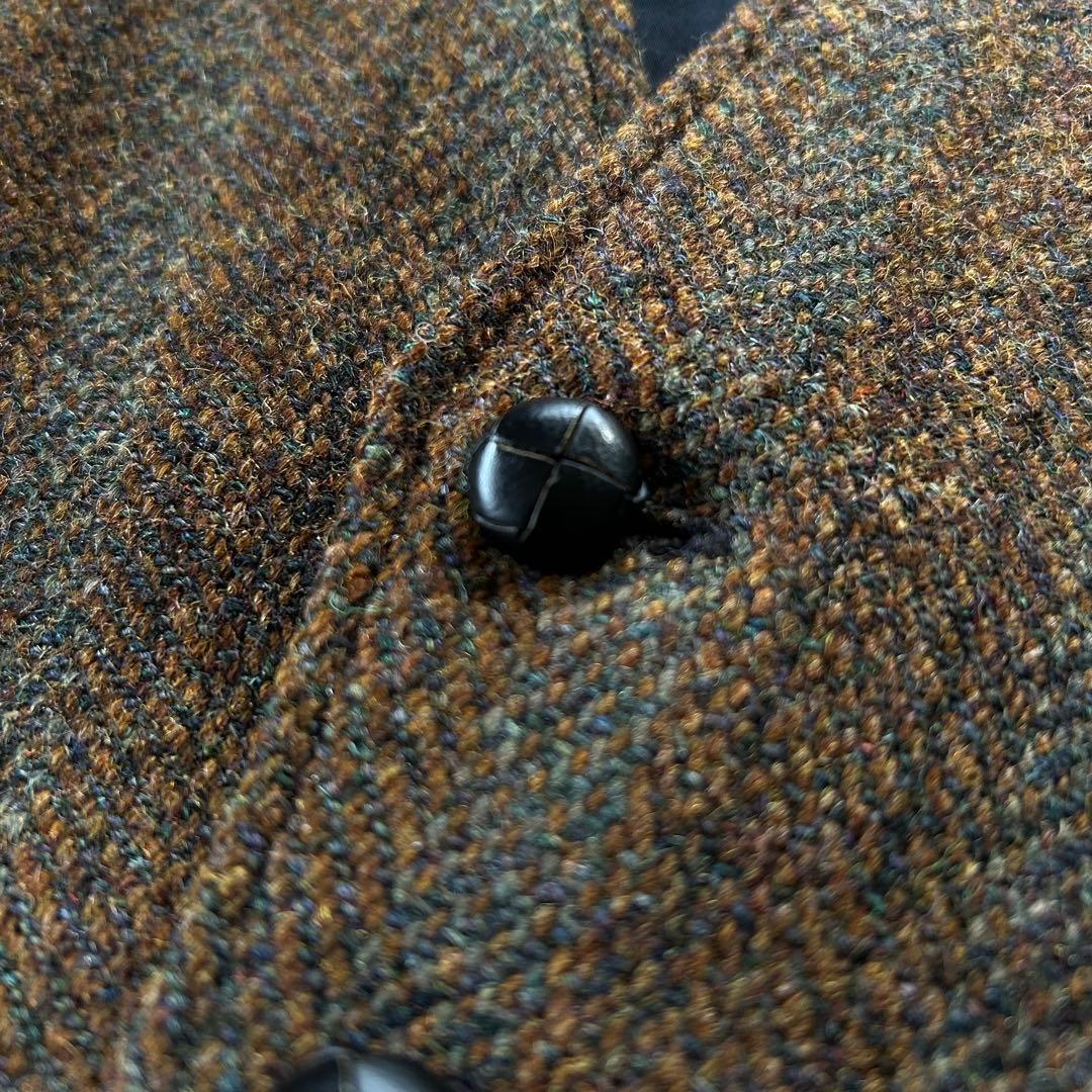 HARRIS TWEED USA製 ヘリンボーン ベスト スコットランド産ウール