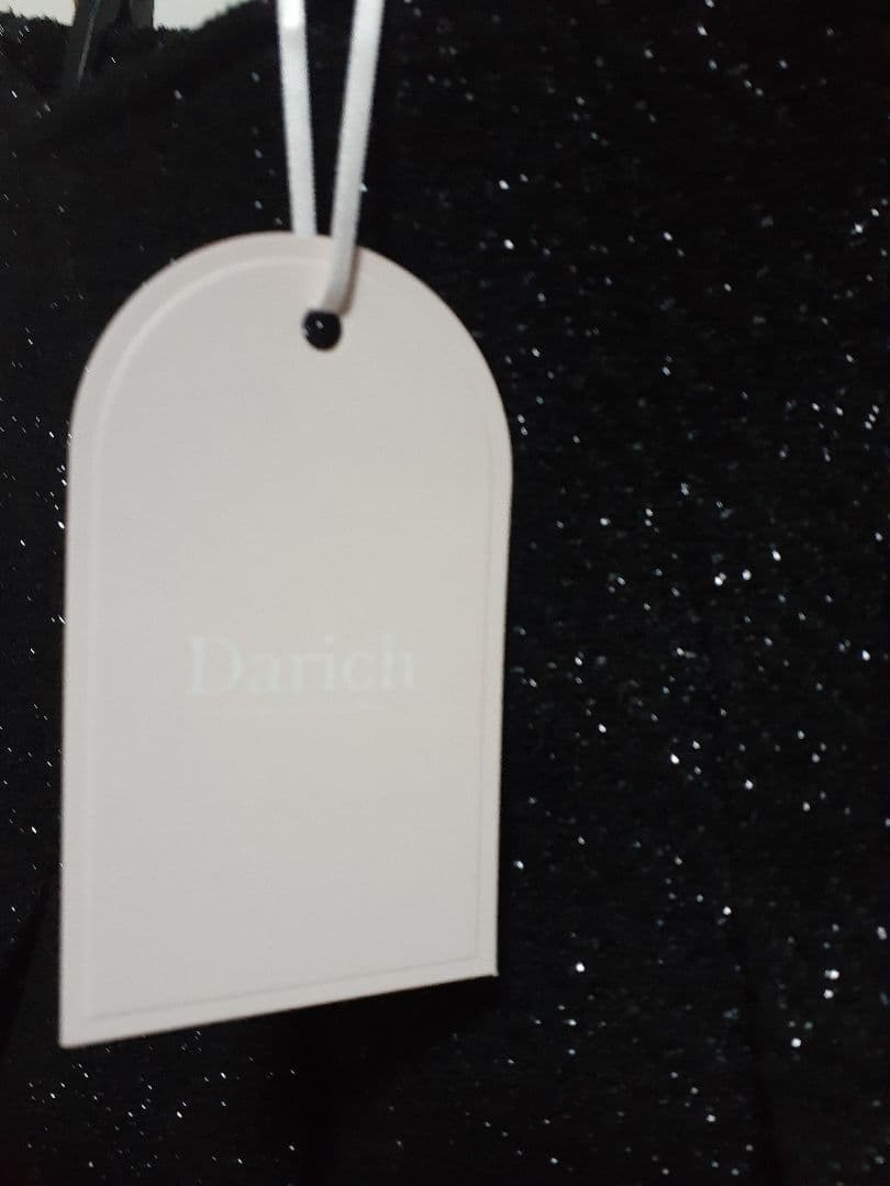 新品未使用 Darichスパンコールツイードミニスカート S ブラック タグ付き