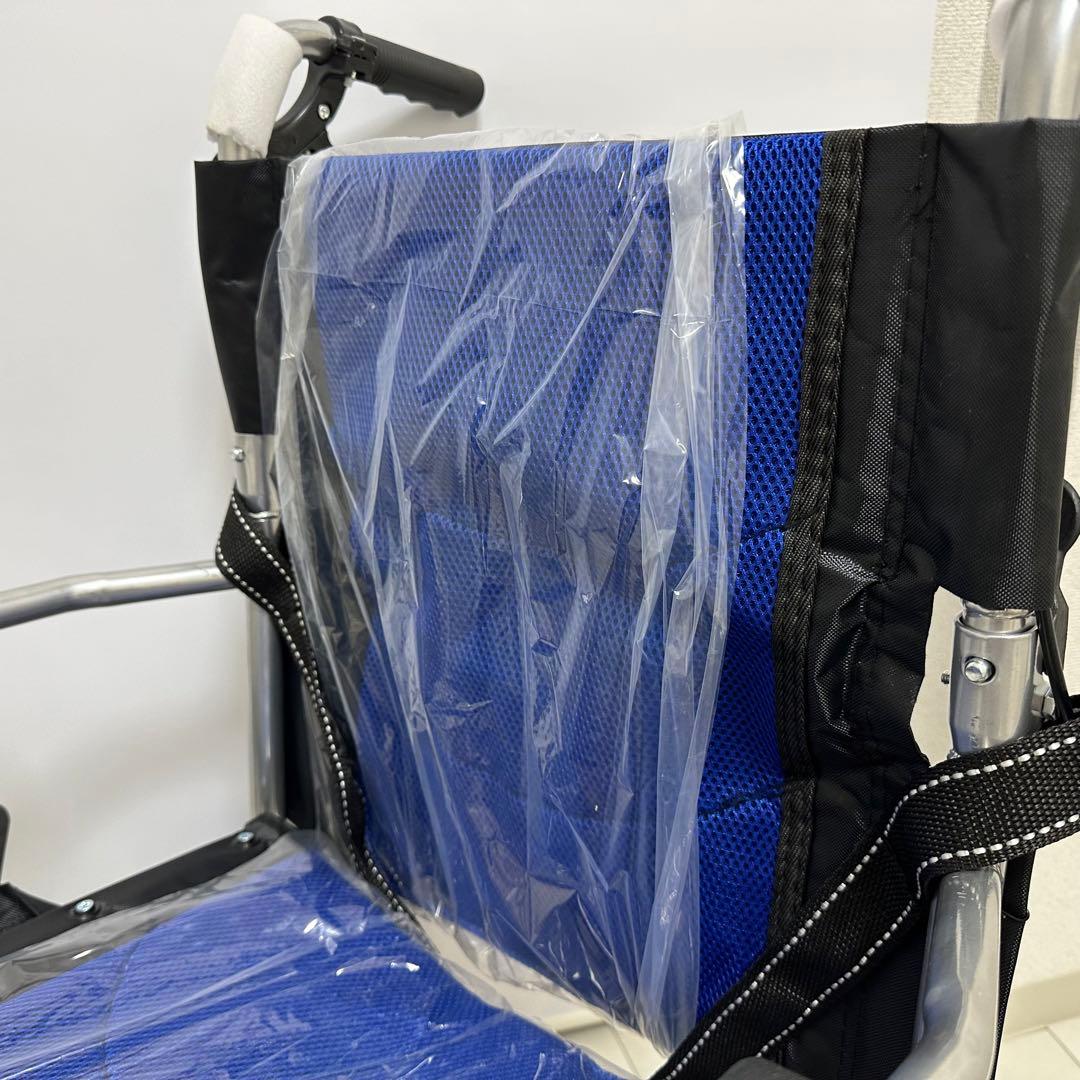 未使用 折りたたみ車椅子 自走式 介助 軽量 ノーパンクタイヤ 簡易 持ち運び