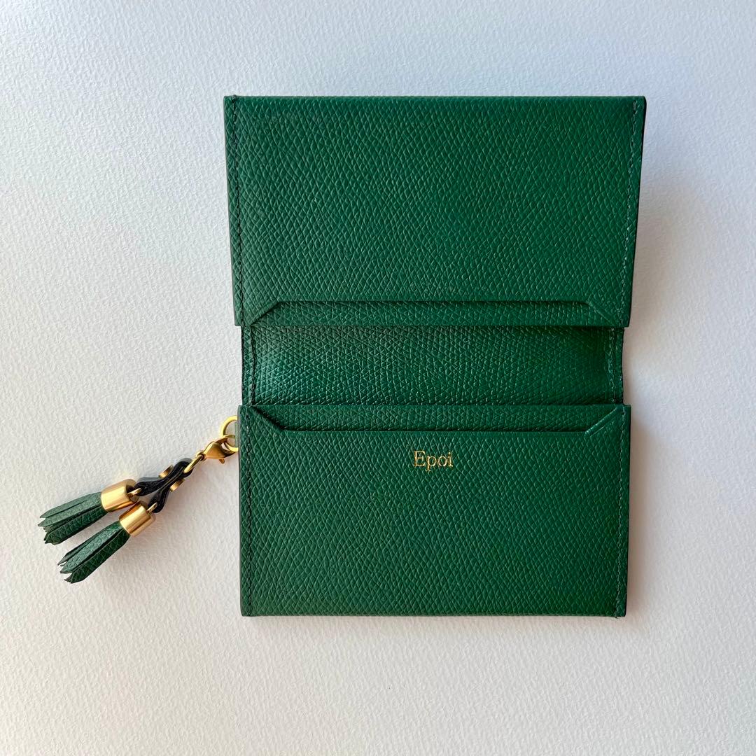 【Epoi】カードケース(カラー:くじゃく)箱あり, Made in Japan