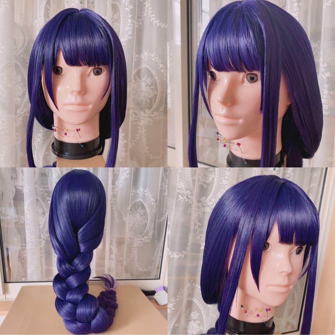 原神　雷電将軍　完成ウィッグ　コスプレ