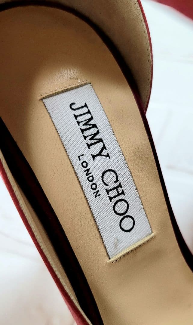 JIMMY CHOO ジミーチュウ サンダル サテン ピンク 36 未使用保管品