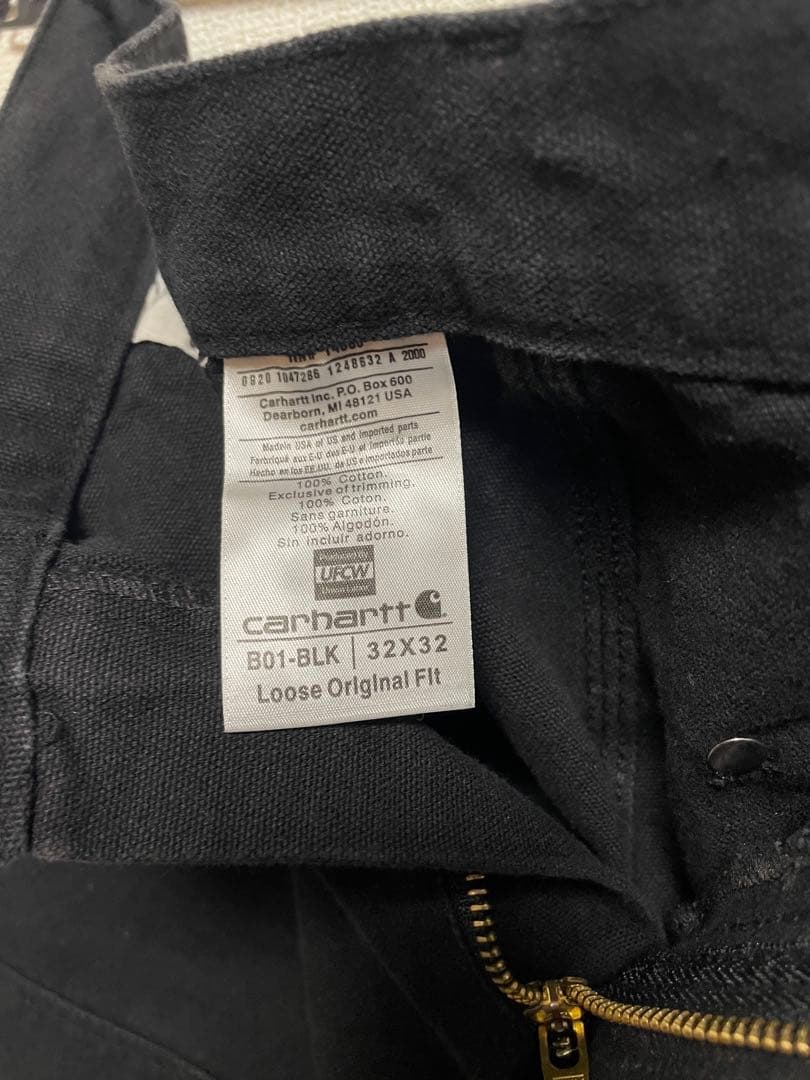 Carhartt ブラック　ダブルニーペインターダックパンツ　32×32 USA
