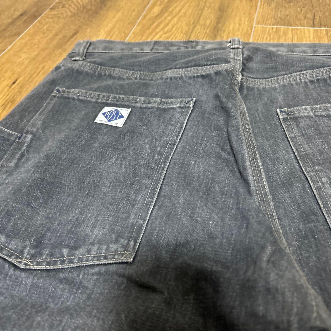 ポストオーバーオールズ　ペインターパンツ　黒