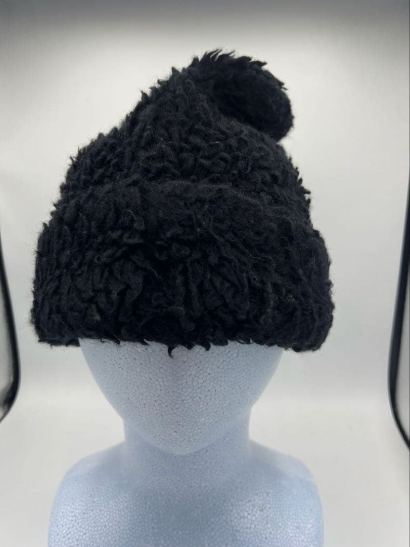 tricot COMME des GARCONS ボアニット帽ブラック希少ビッグ