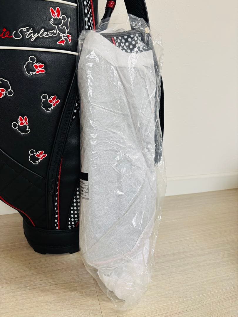 ディズニー Minnie Style ゴルフバッグ キャディバッグ 黒/赤