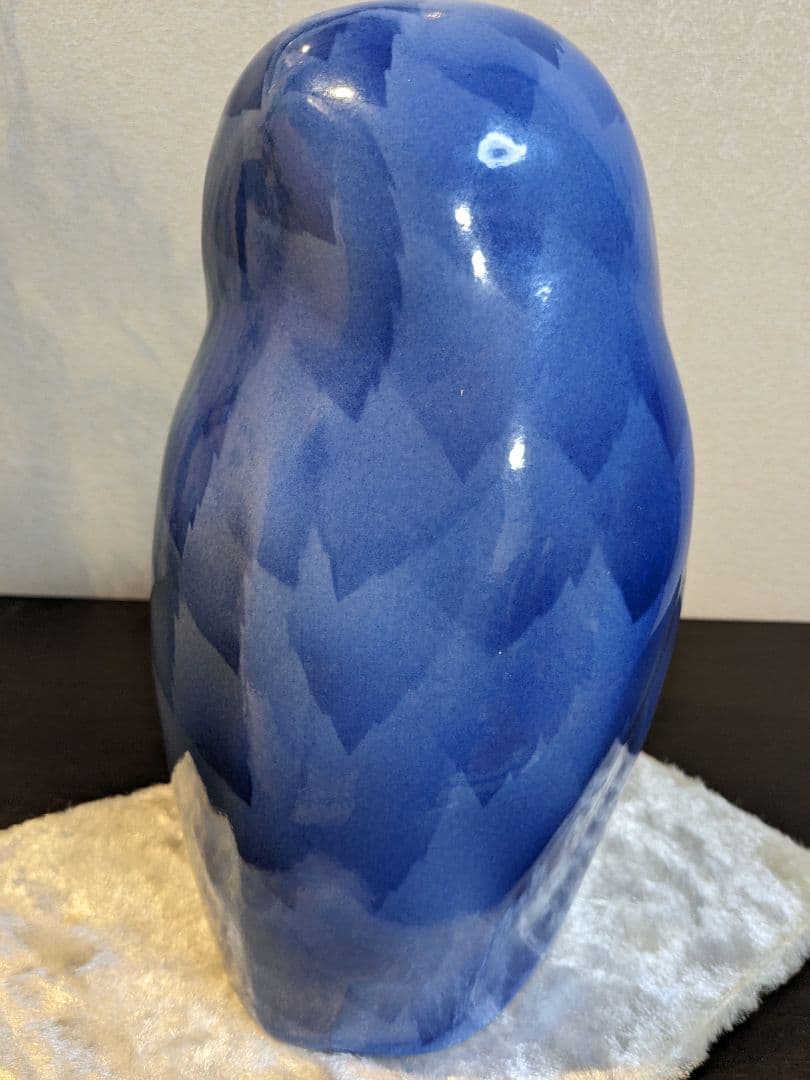 陶器製フクロウの置物 九谷焼