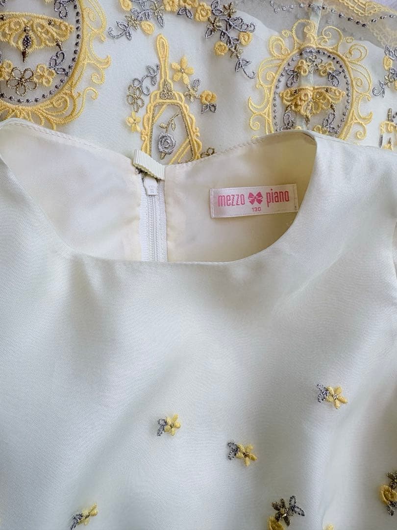 【最終価格】新品　メゾピアノ　プリンセスモチーフドレス　130 発表会ドレス