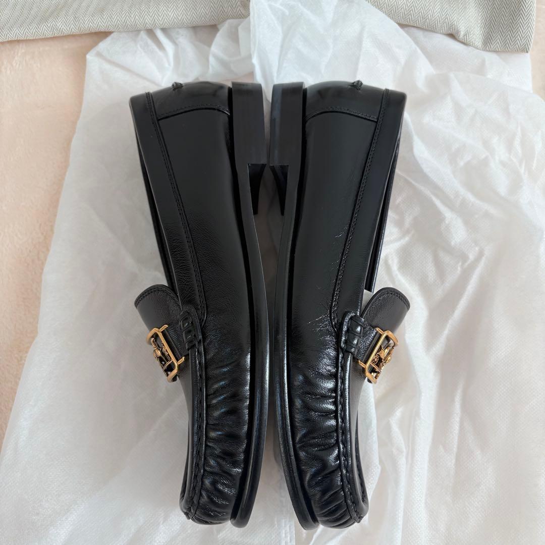 【未使用】　エルメス　モカシン　ケッシー　ローファー　レザー　ブラック　馬車金具