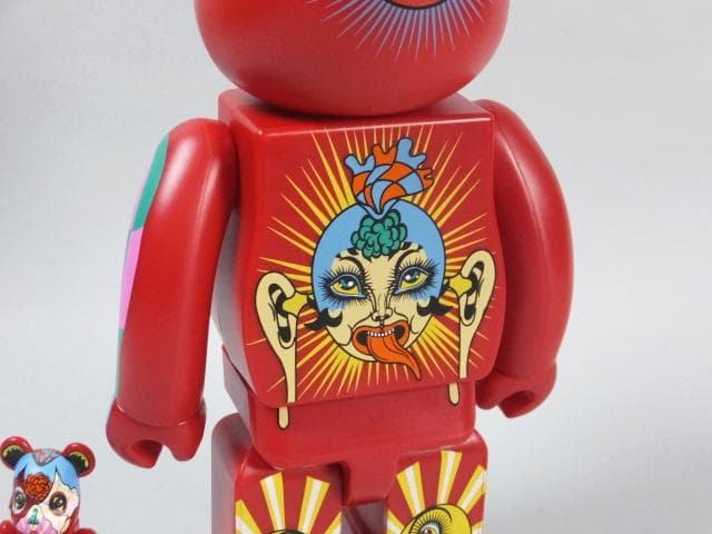 現代美術 田名網敬一『100% & 400%MEDICOM TOY赤』0127B