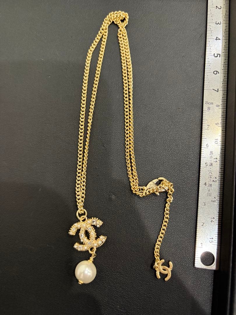 CHANEL フェイクパールネックレス　ココマーク　シャネル