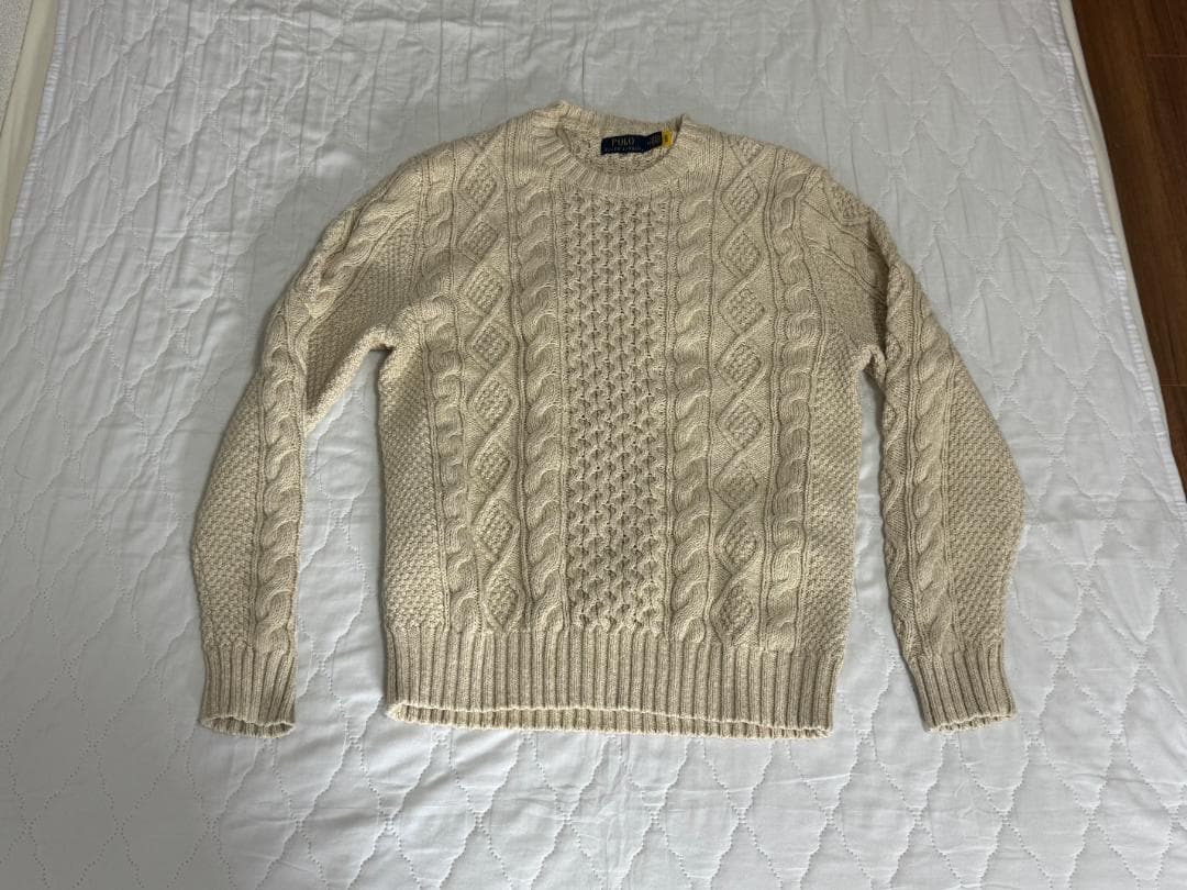 ポロ　コットンブレンド フィッシャーマンズ セーター　M