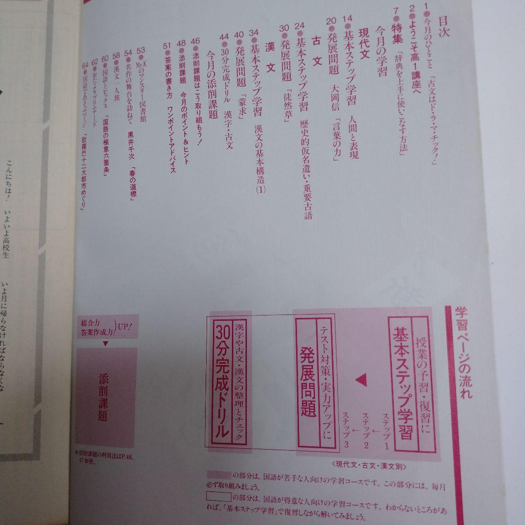 進研ゼミ 高１ 国語 マンスリーアプローチ  1988年4月～11月8冊
