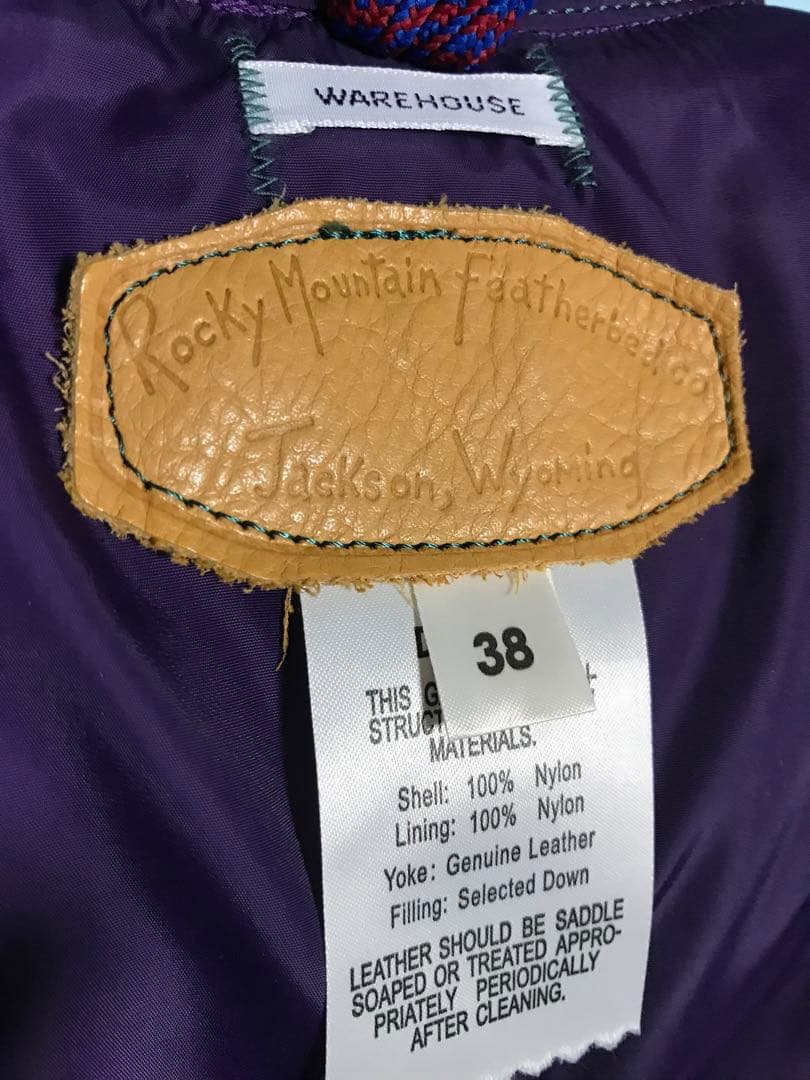 ロッキーマウンテン フェザーベッド　ウェアハウス　別注　ダウンベスト　USED