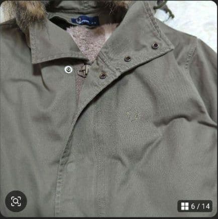 FREDPERRY モッズコート ボア フィッシュテール　月桂冠 ライナー M