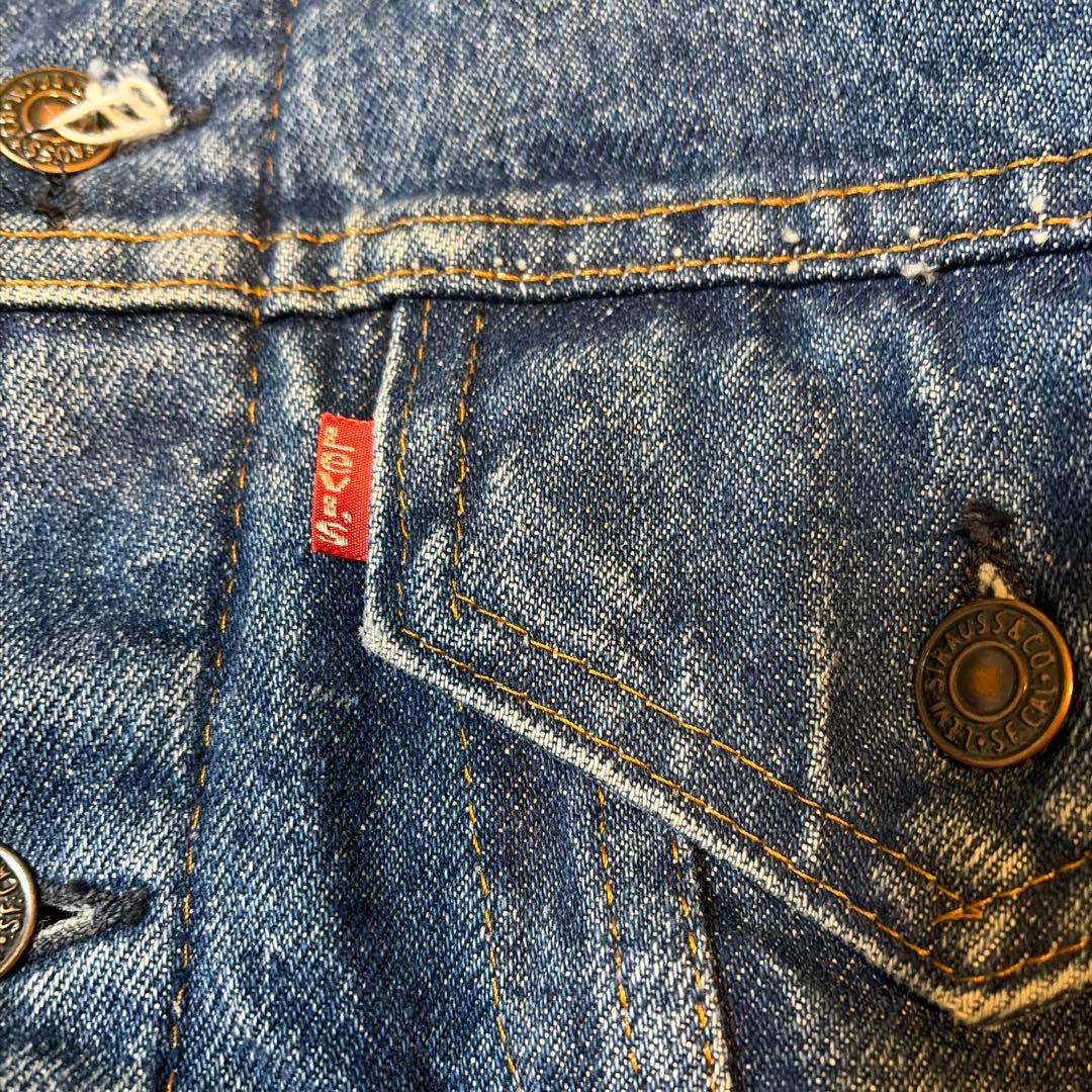 70s USA製　Levi's 70505 デニムジャケット 鬼ひげ　40
