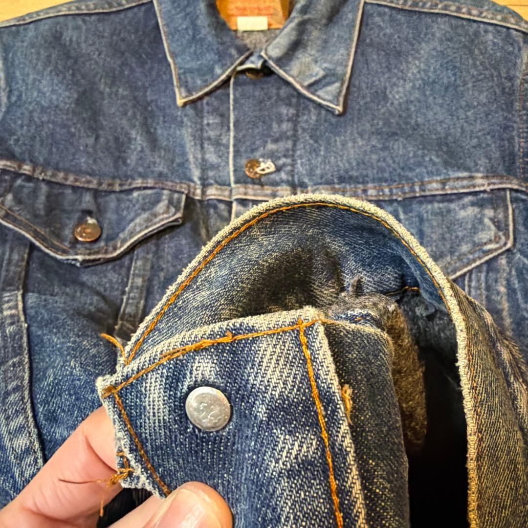 70s USA製　Levi's 70505 デニムジャケット 鬼ひげ　40